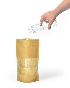 Produktbild Doypack Standbeutel Kraftpapier m. Fenster
