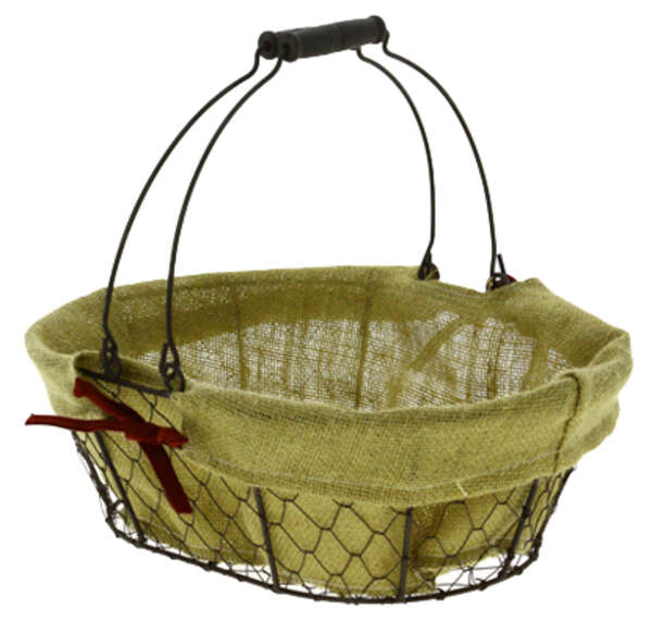 Produktbild Ovale Metallschale + Jute