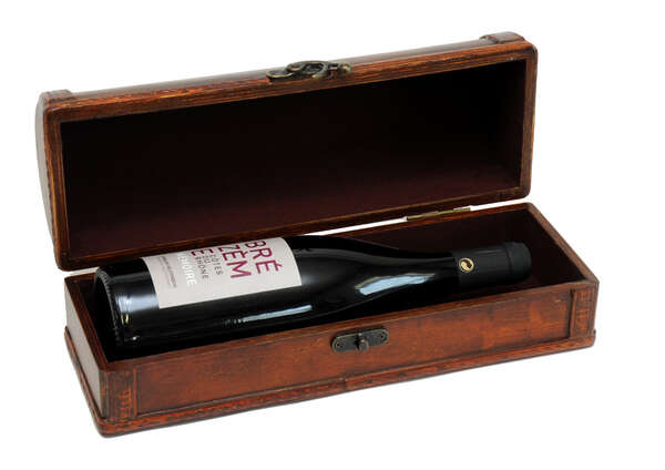 Produktbild Holzkiste Schatztruhe 1-Flasche 75 cl