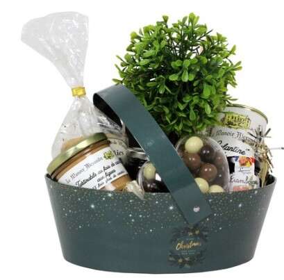 Produktbild Ovaler Korb „Merry Christmas“