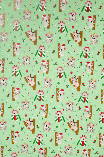 Produktbild Grüne Koalas-Geschenkpapierrollen
