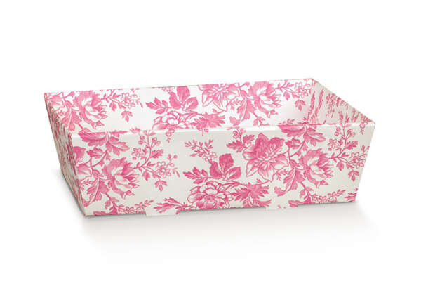 Produktbild Rechteckiger Korb mit „Toile de Jouy Fuchsia“-Muster