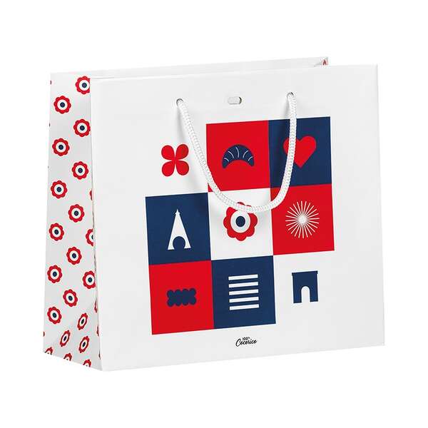 Produktbild Dreifarbige karierte Papiertüte