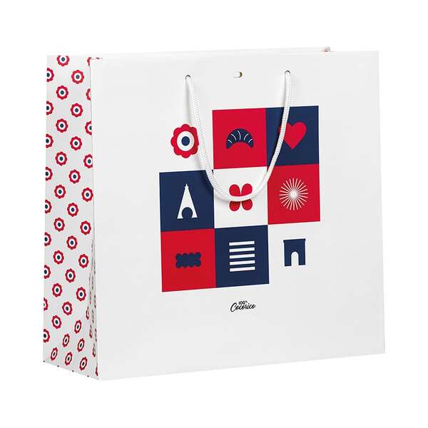 Produktbild Dreifarbige karierte Papiertüte