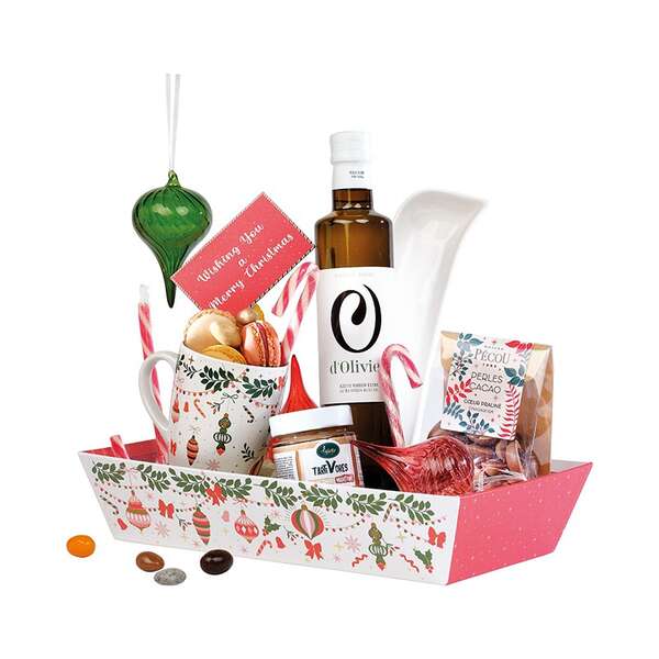Produktbild Rechteckiger Pappkorb – SEHR GROSSES WEIHNACHTEN!
