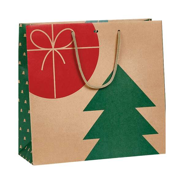 Produktbild Weihnachts-Natur-Kraftpapiertüte