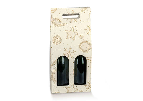 Produktbild Geschenkkarton „White Universe“ aus Pappe für 1, 2 oder 3 Flaschen