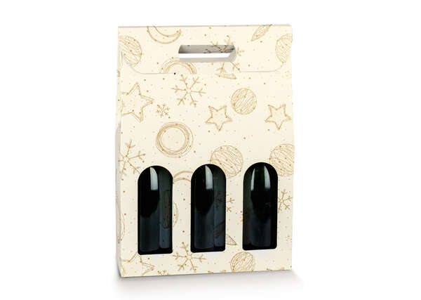 Produktbild Geschenkkarton „White Universe“ aus Pappe für 1, 2 oder 3 Flaschen