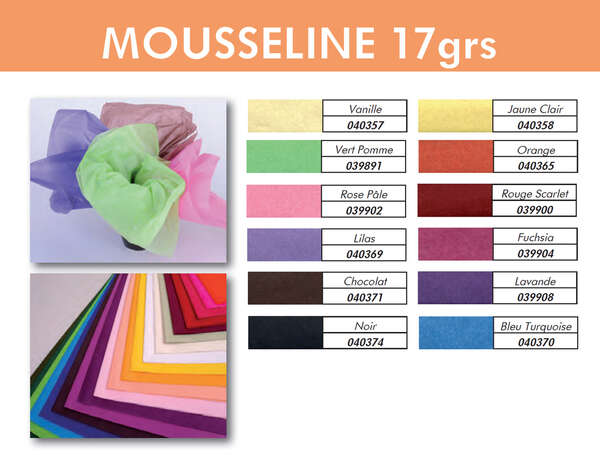 Produktbild Seidenpapier 17gr/m2 farbig