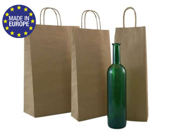 Flaschentasche Kraft braun 1/2/3-Flaschen K.libag : Verpackung fur flaschen und regionalprodukte