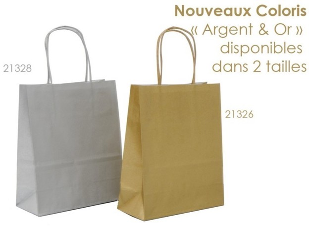 Papiertasche gold/silber : Ladentaschen einkaufstaschen modetaschen