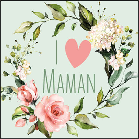 Etiquette "I love Maman" : Verpackungzubehör