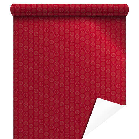 Papier cadeaux métallisée  Xmas Gifts rouge  : Verpackungzubehör