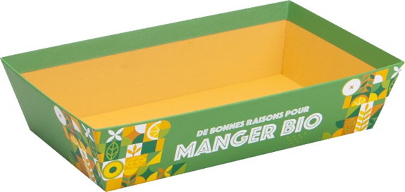 Corbeille carton "Manger Bio" : Korb geschenkkorb präsentierungskorb