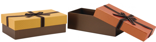 Boites en carton avec noeud : Geschenkschachtel präsentbox