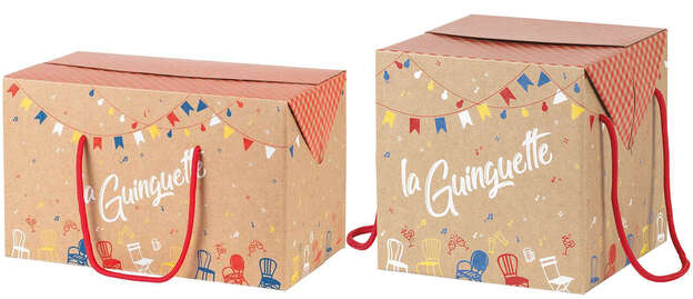 Geschenkschachtel kubik "La Guinguette" : Geschenkschachtel präsentbox