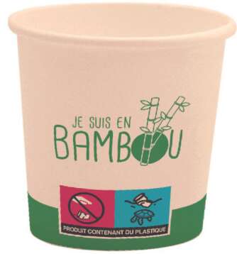 Trinkbecher Bambusfaser "Je suis en bambou" 20 St. : Geschirr / snacks