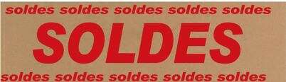 Papierband aur Rolle waagerecht bedruckt "Soldes" : Verpackungzubehör