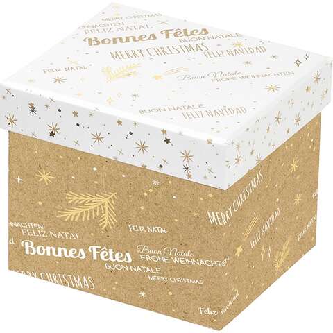 Coffret carton "Bonnes Fêtes" : Geschenkschachtel präsentbox