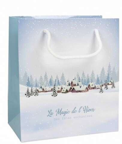 Sac carton " La magie de l'hiver  : Ladentaschen einkaufstaschen modetaschen