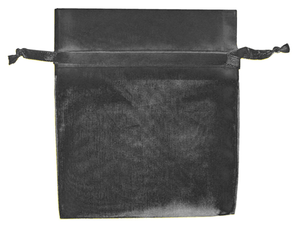 Organdybeutel mit Verschluss schwarz : Ladentaschen einkaufstaschen modetaschen
