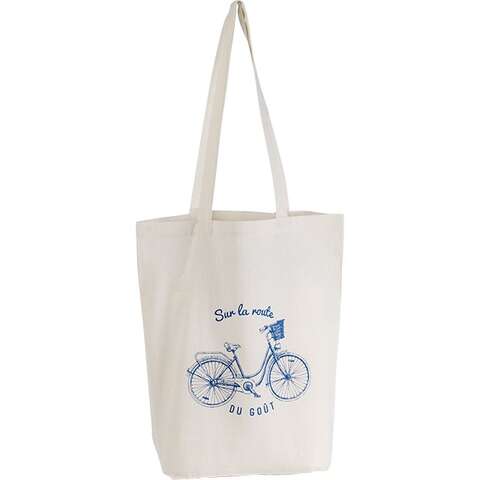 Sac coton naturel décor "Vélo"  : Ladentaschen einkaufstaschen modetaschen