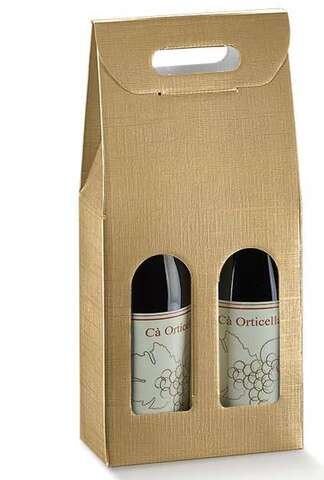 Coffret Carton Or 2 et 3 bouteilles  : Verpackung fur flaschen und regionalprodukte