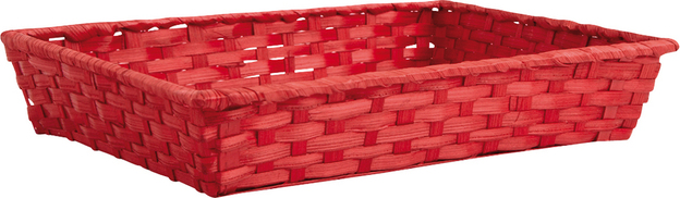 Präsentierungskorb  Bambus rot rechteckig : Korb geschenkkorb präsentierungskorb