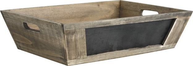 Präsentkorb aus Holz  + schwarze Tafel  : Korb geschenkkorb präsentierungskorb